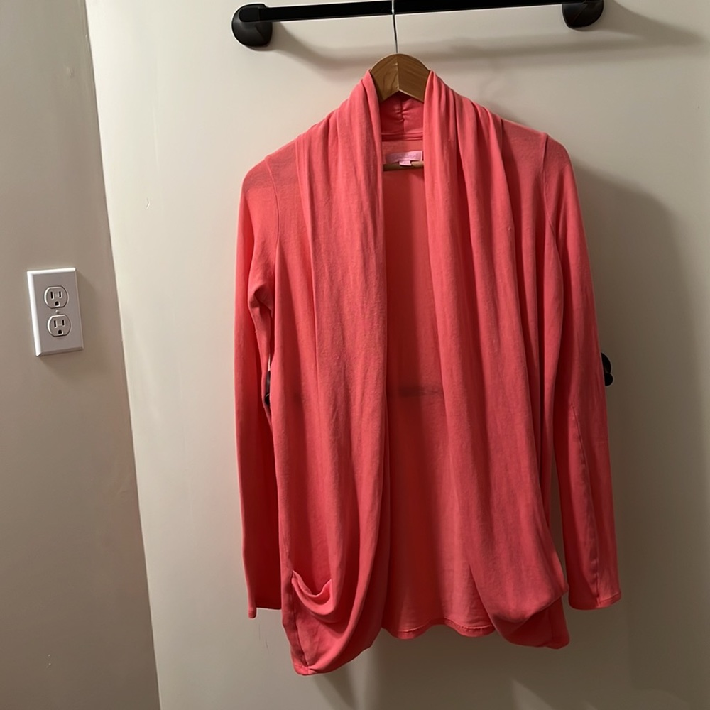 Lilly Pulitzer Pink open front sweater - Size Small